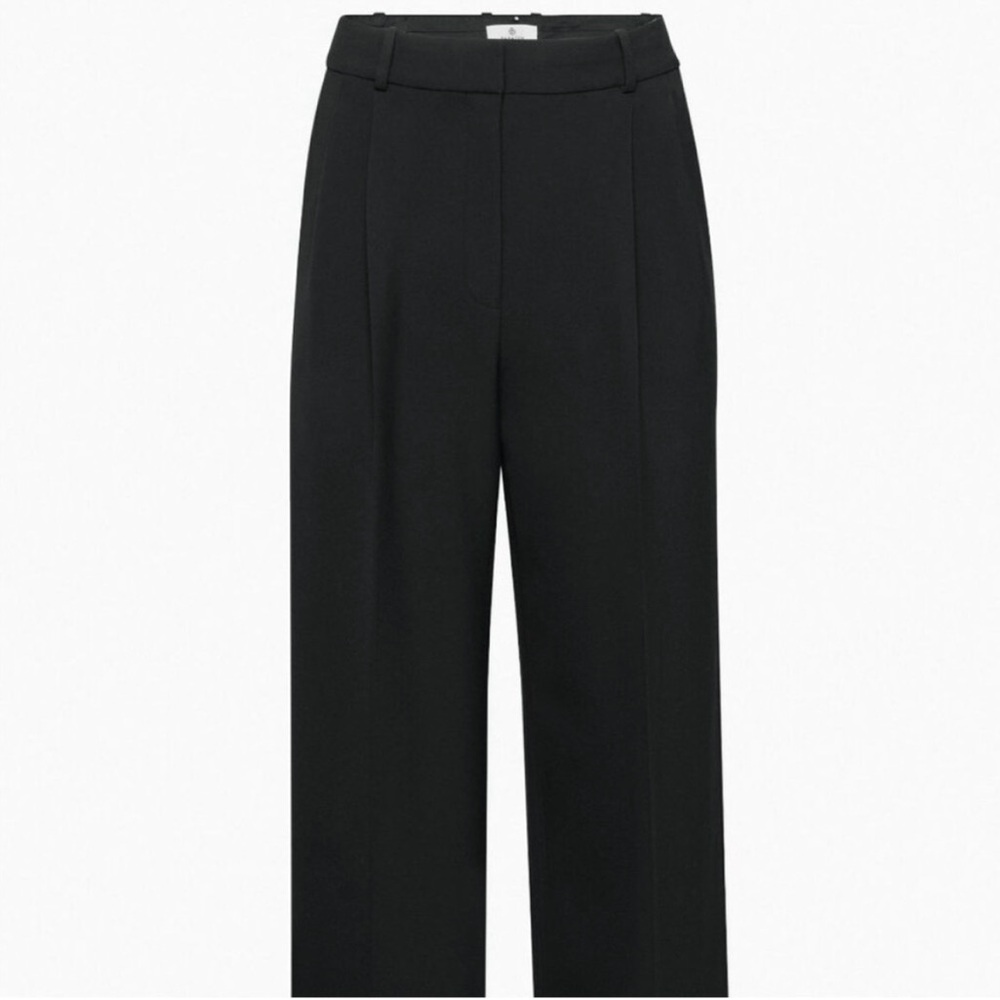 Aritzia Babaton Black Creased High Rise Trousers Pants Size 2